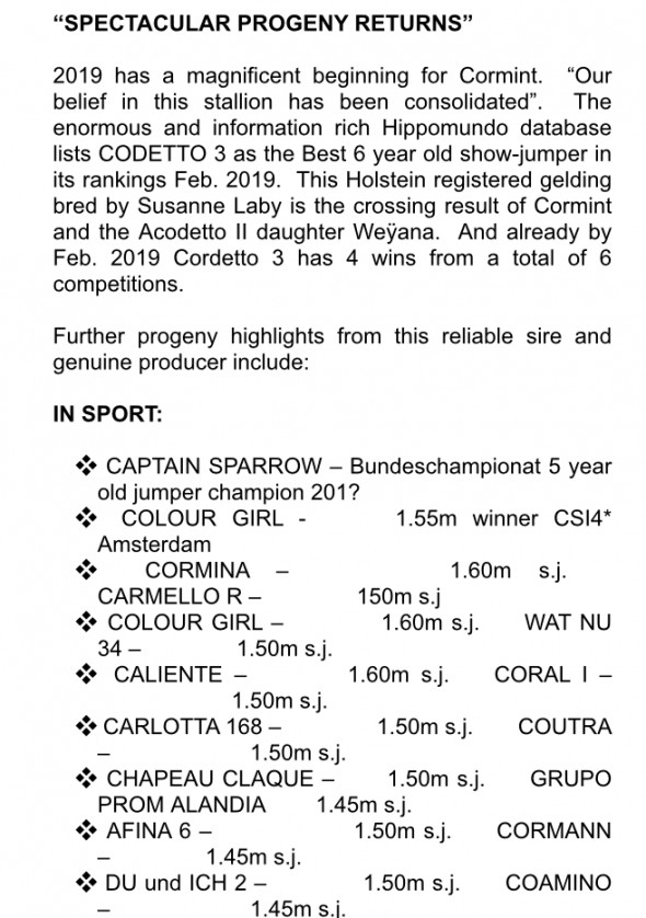 cormint stat 3