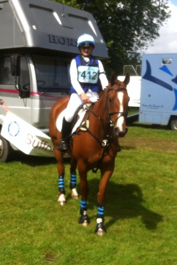 Ringfort Rua at Pony Club Champs with owner Toni Quail