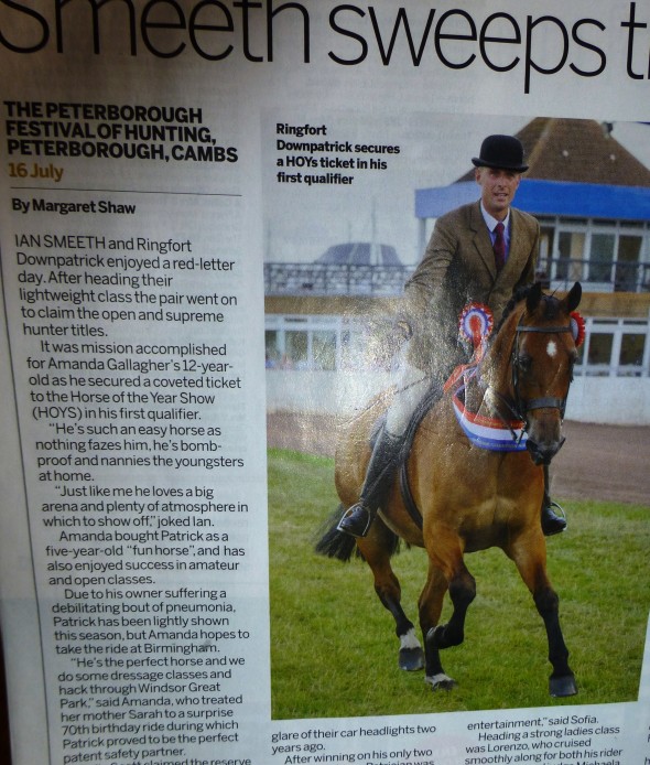 Ringfort Downpatrick Winning HOYS qualifier