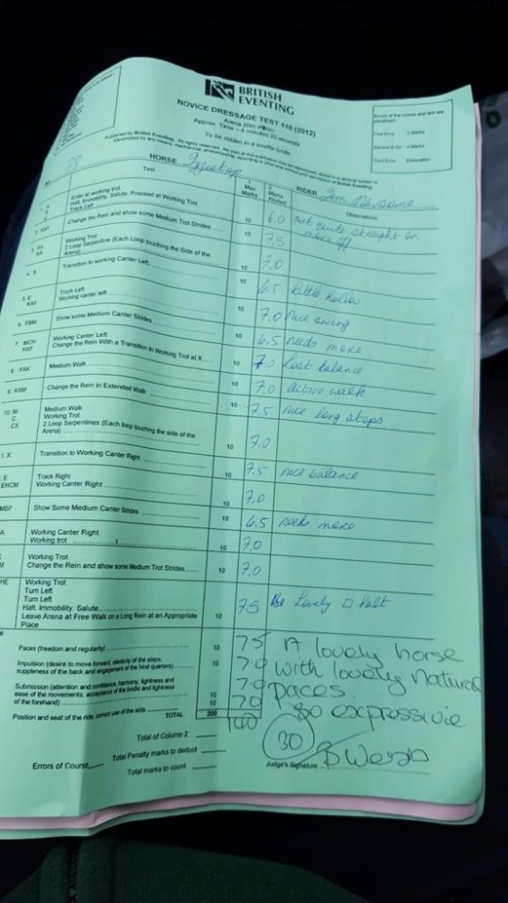 dressage 70%